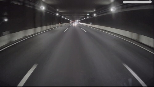 AKEEYO AKY-V360Sリアカメラ夜トンネル